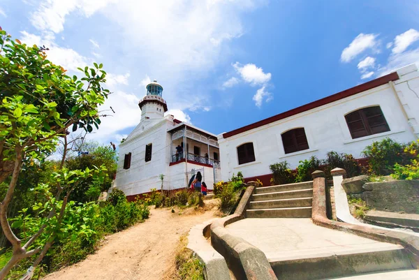 Cape bojeador lighthouse in burgos ilocos norte philippines