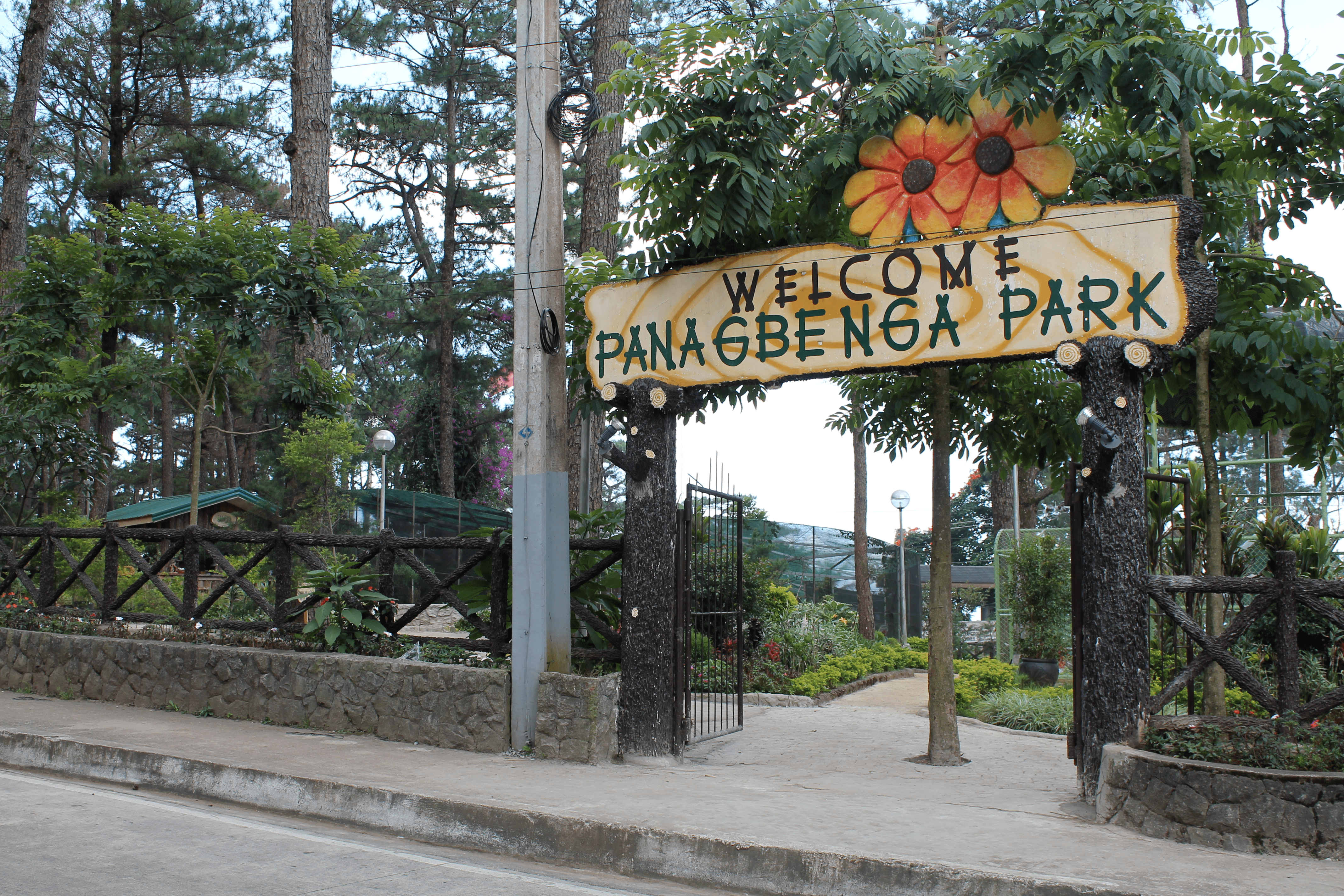 the entrance of panagbenga park in baguio city philippines