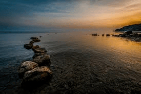 Lobo beach at sundawn.