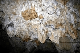 mystical cave stalactites and stalagmites