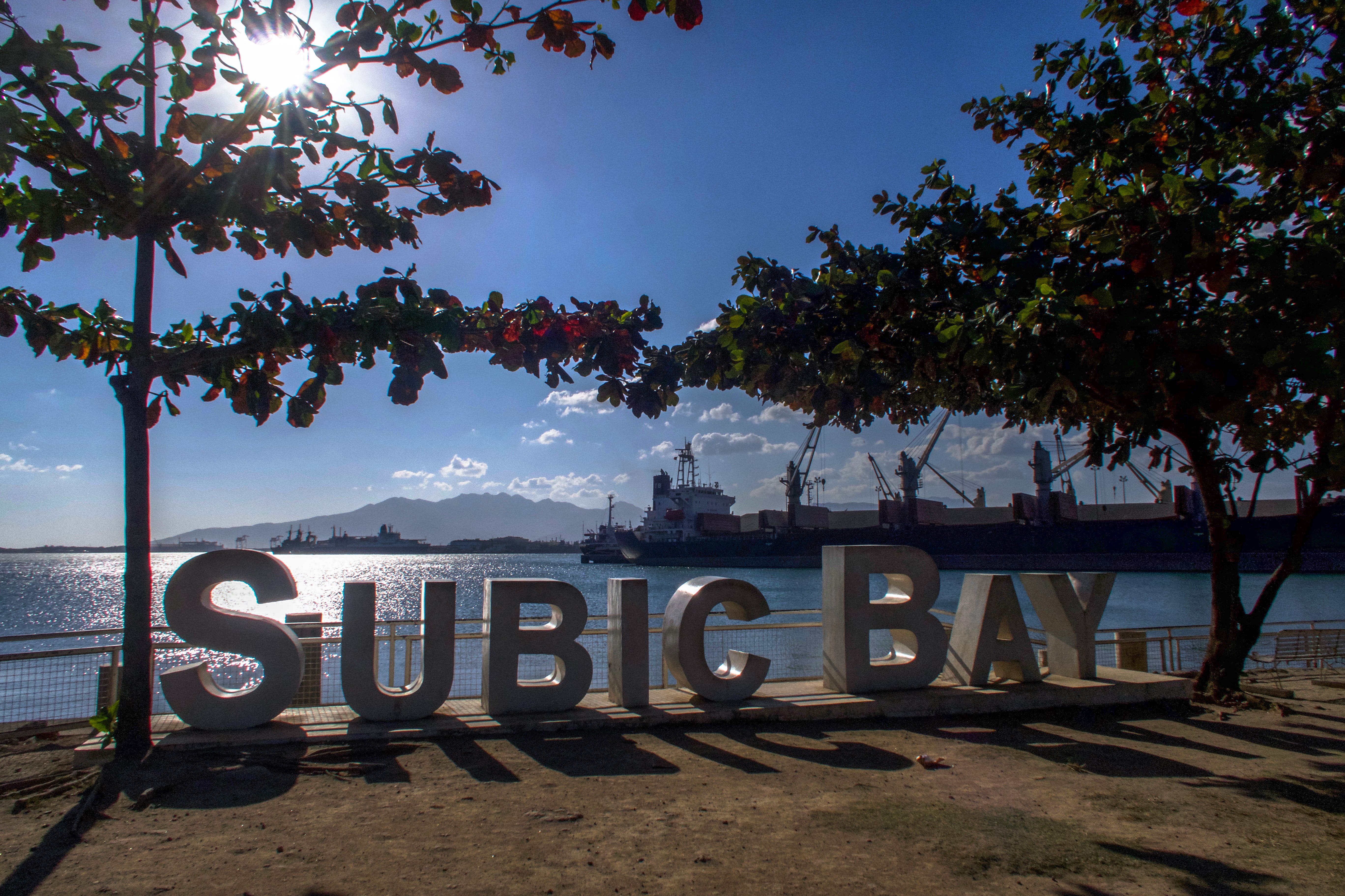 subic sign landmark at subic bay freeport zone philippines