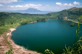 Beautiful view of taal lake, taal volcano