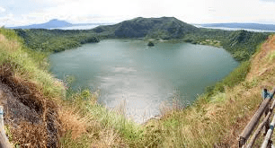 Crater lake on Taal Volcano.