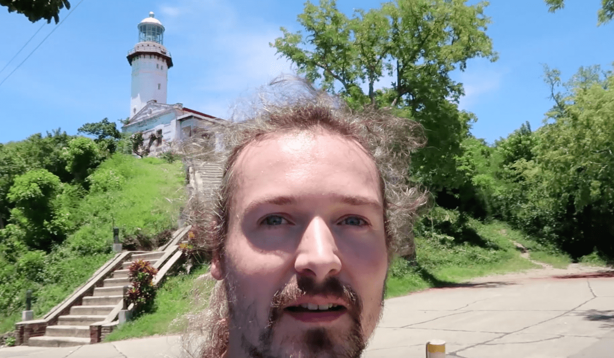 LennyThroughParadise in front of Cape Bojeador Lighthouse in Pagudpud, Ilocos Norte, Philippines.