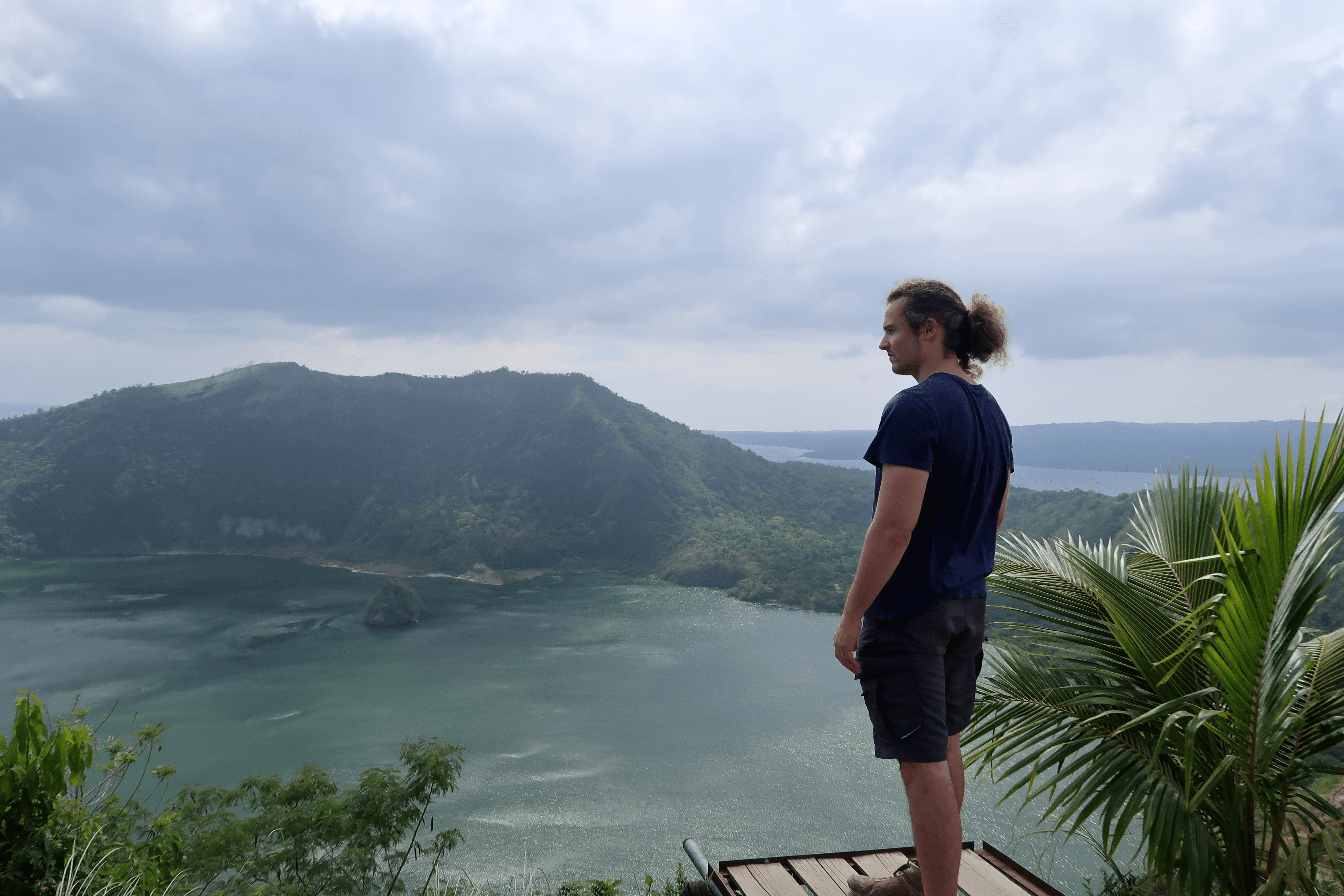 Lenny through paradise overlooking taal volcano, batangas, philippines