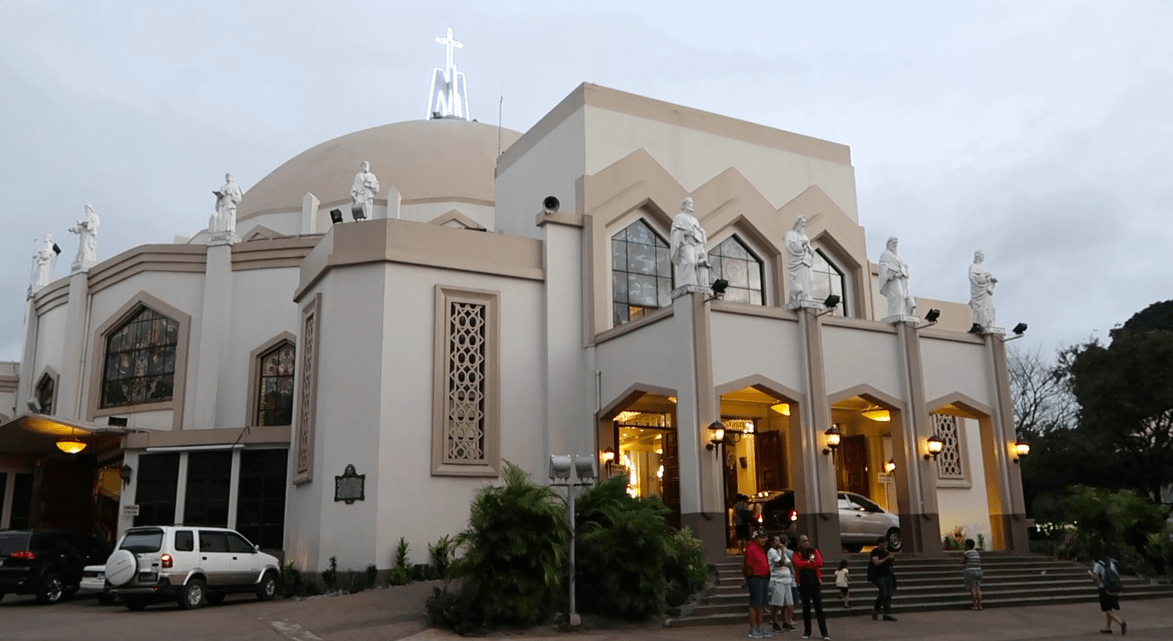 front of the Our Lady of Peace and Good Voyage antipolo church