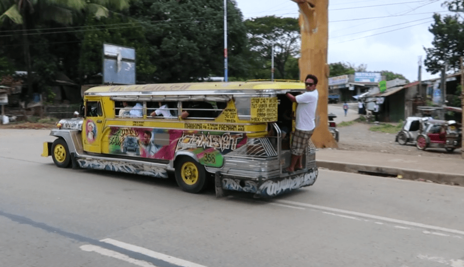 a jeepney in the Philippines