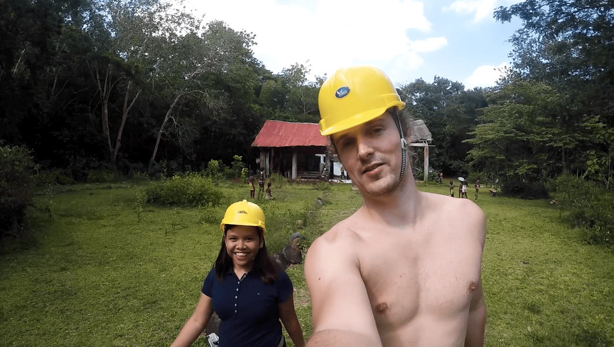 LennyThroughParadise and girlfriend walking towards a zip-line